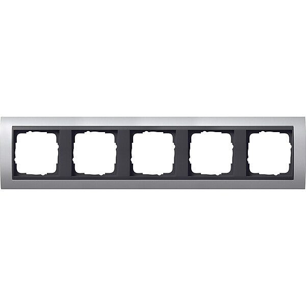 Gira Abdeckrahmen 5f. alu f.anth.ZL,bruchsich. 021506